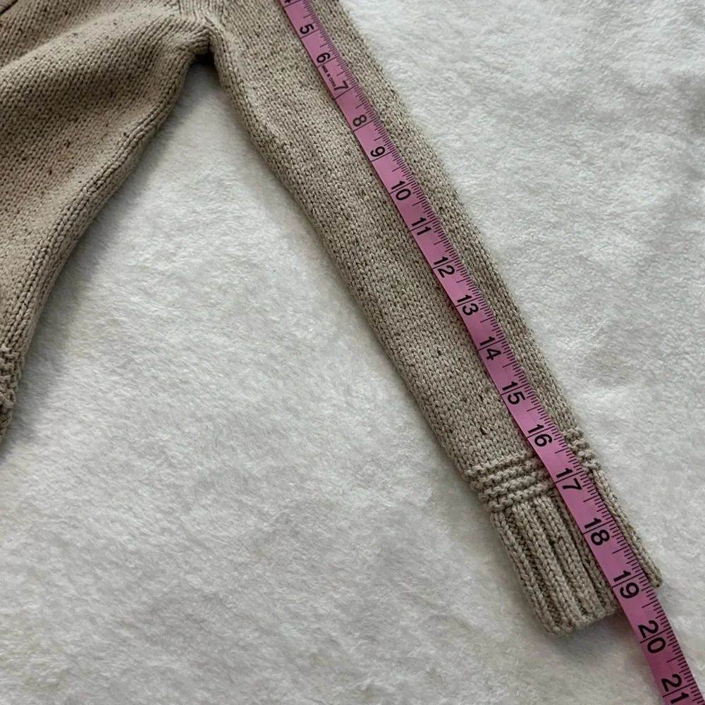 GAP Cream Knit Crewneck Cardigan Sweater Unisex - Picture 7 of 9
